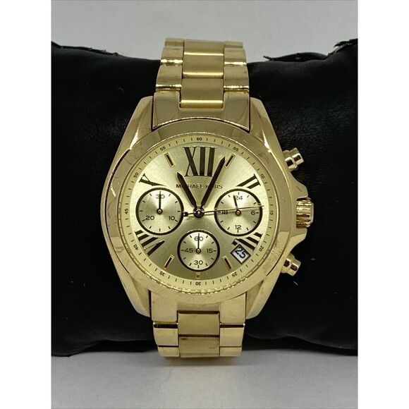 Michael Kors Bradshaw MK5798 Womens Gold Stainless Steel Analog Dial Watch MP860 - Picture 1 of 12